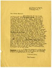 Letter to Arthur Bourinot